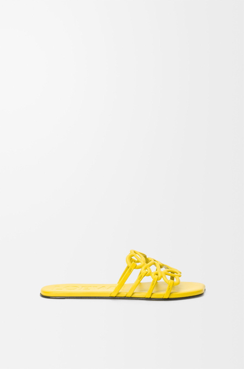 Petal Anagram slide in soft calfskin 1