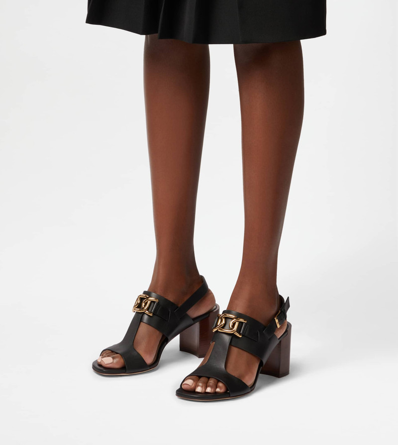 Tod's KATE SANDALS IN LEATHER - BLACK outlook