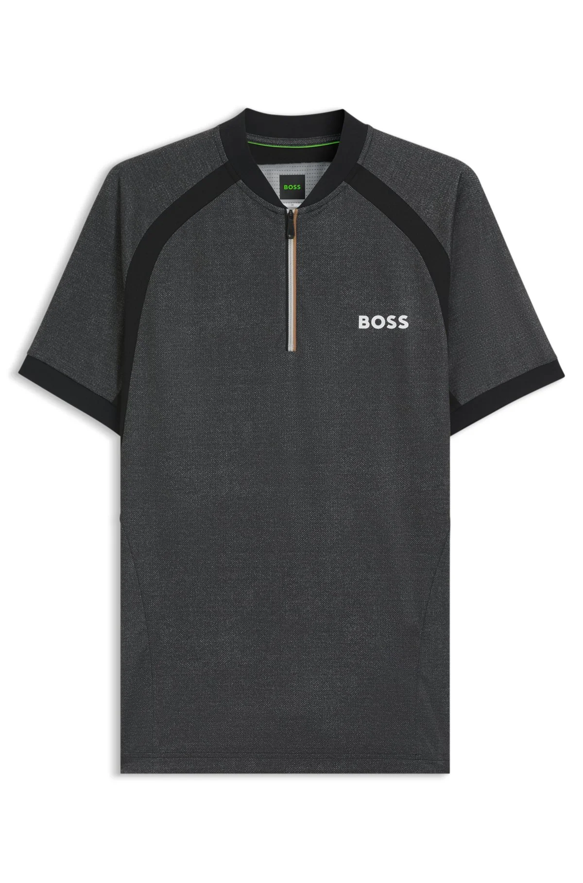 ZIP-NECK SLIM-FIT POLO SHIRT IN MESH JERSEY - 1