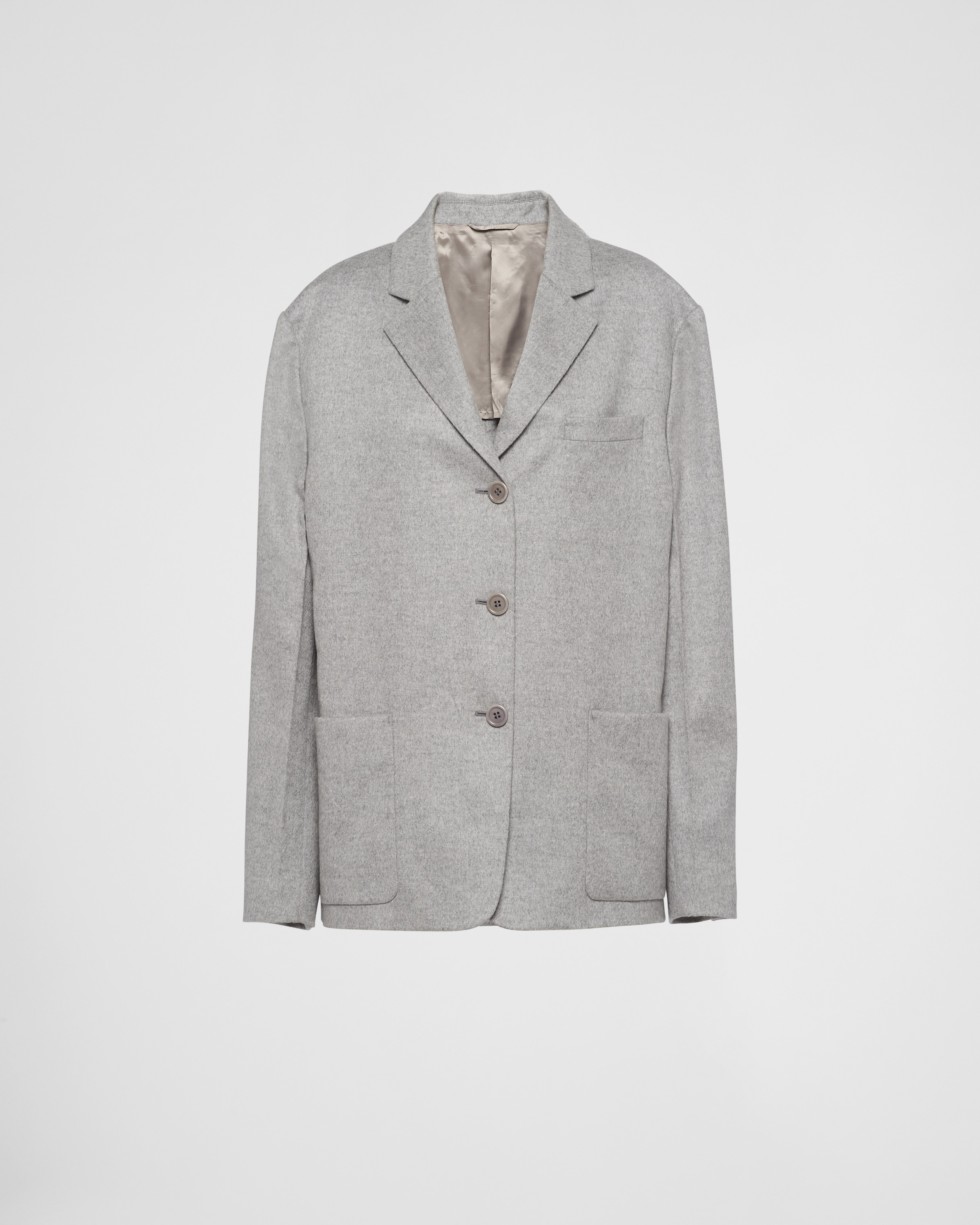 Prada Single-breasted cashmere jacket | REVERSIBLE