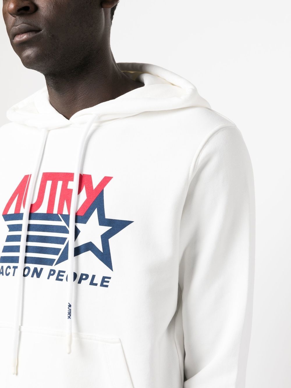 logo-print drawstring hoodie - 5