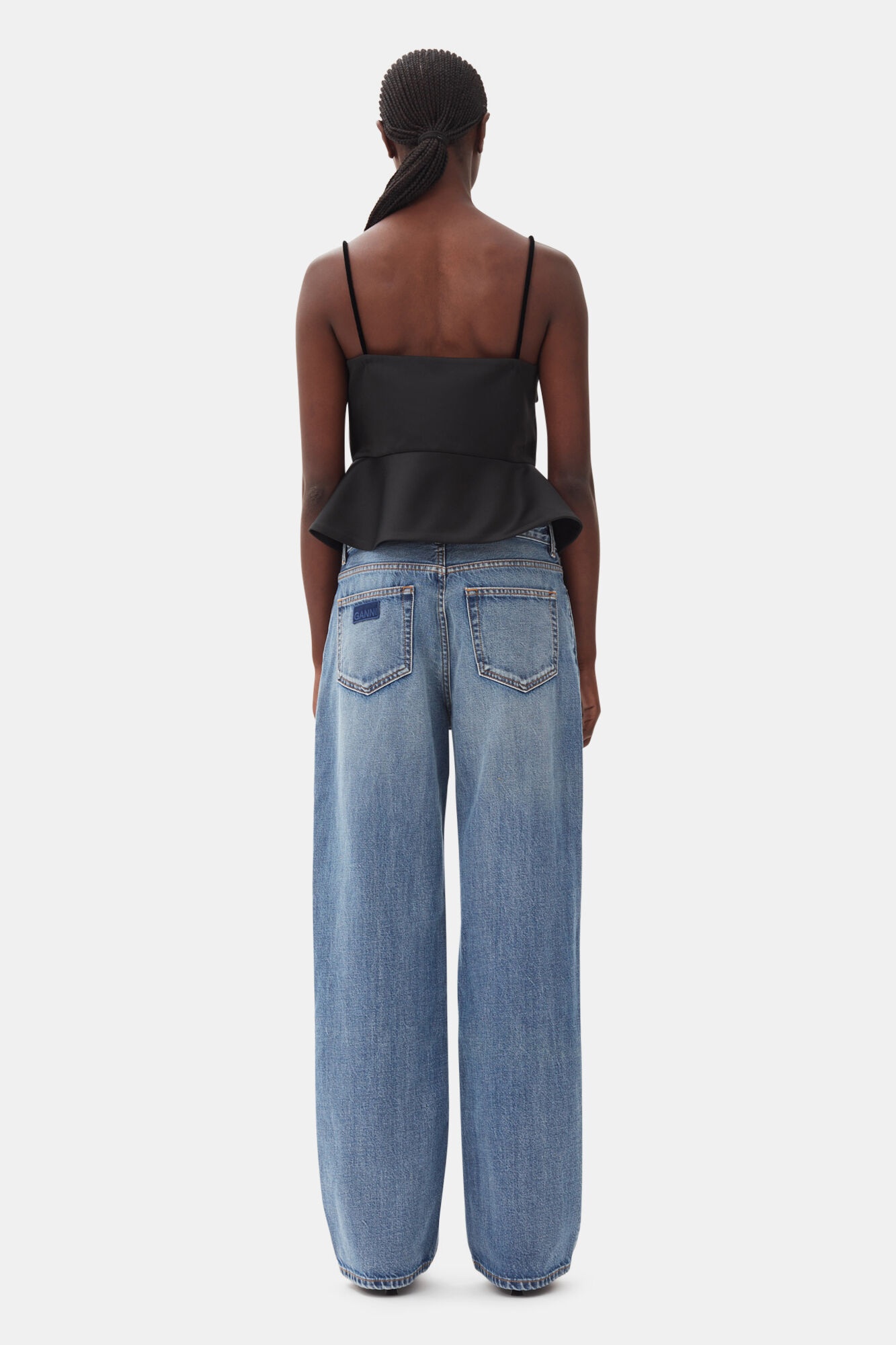 BLACK DUCHESSE SATIN TOP - 5