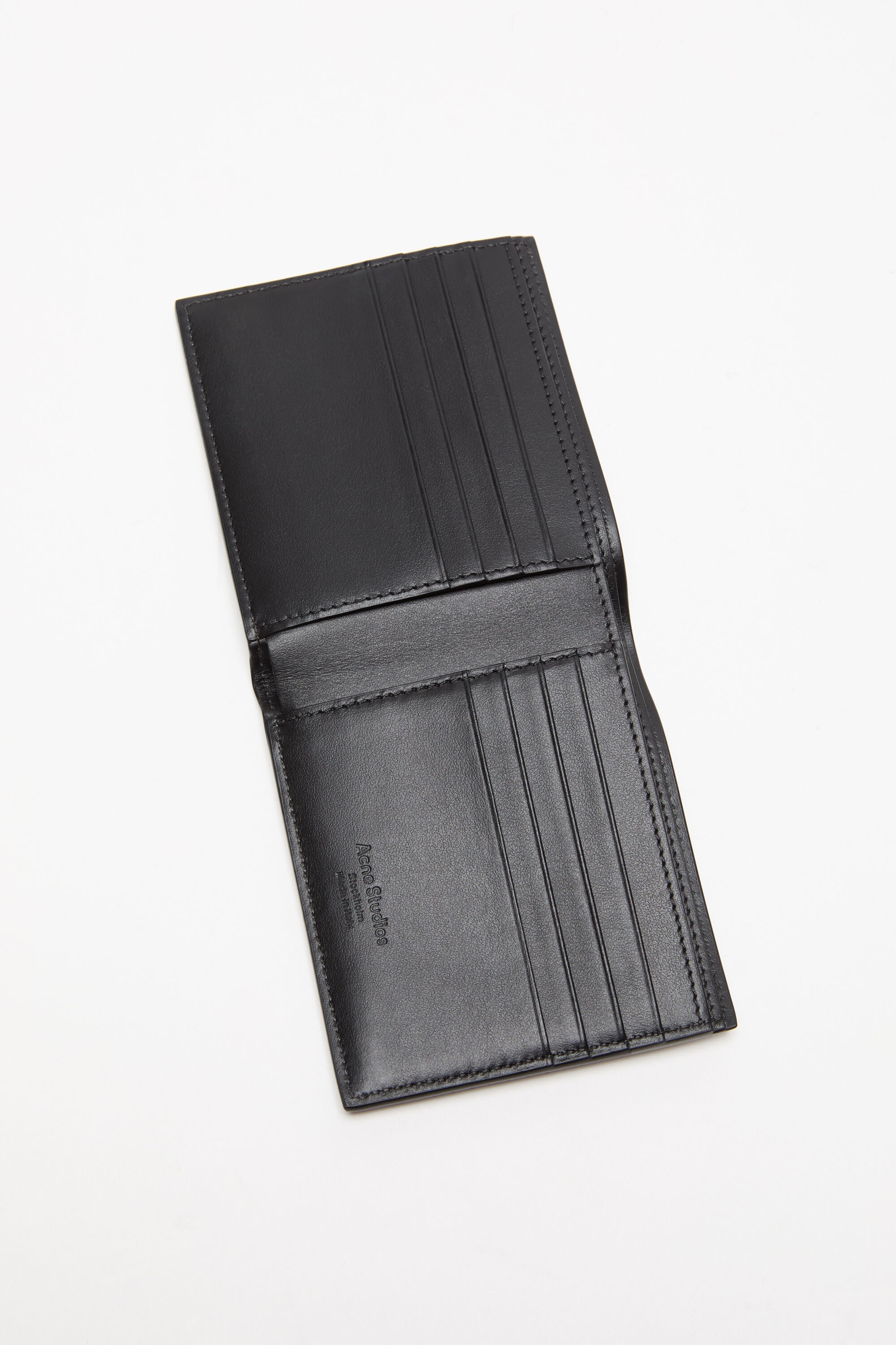 Folded leather wallet - Dark brown - 6