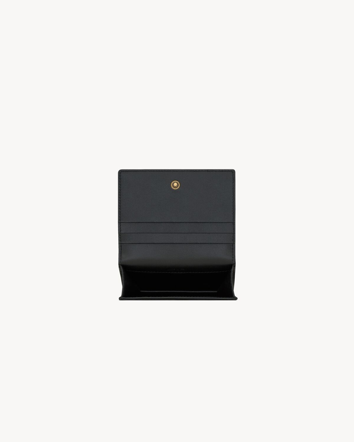 SAINT LAURENT BUSINESS CARD CASE IN BRUSHED LEATHER - 4