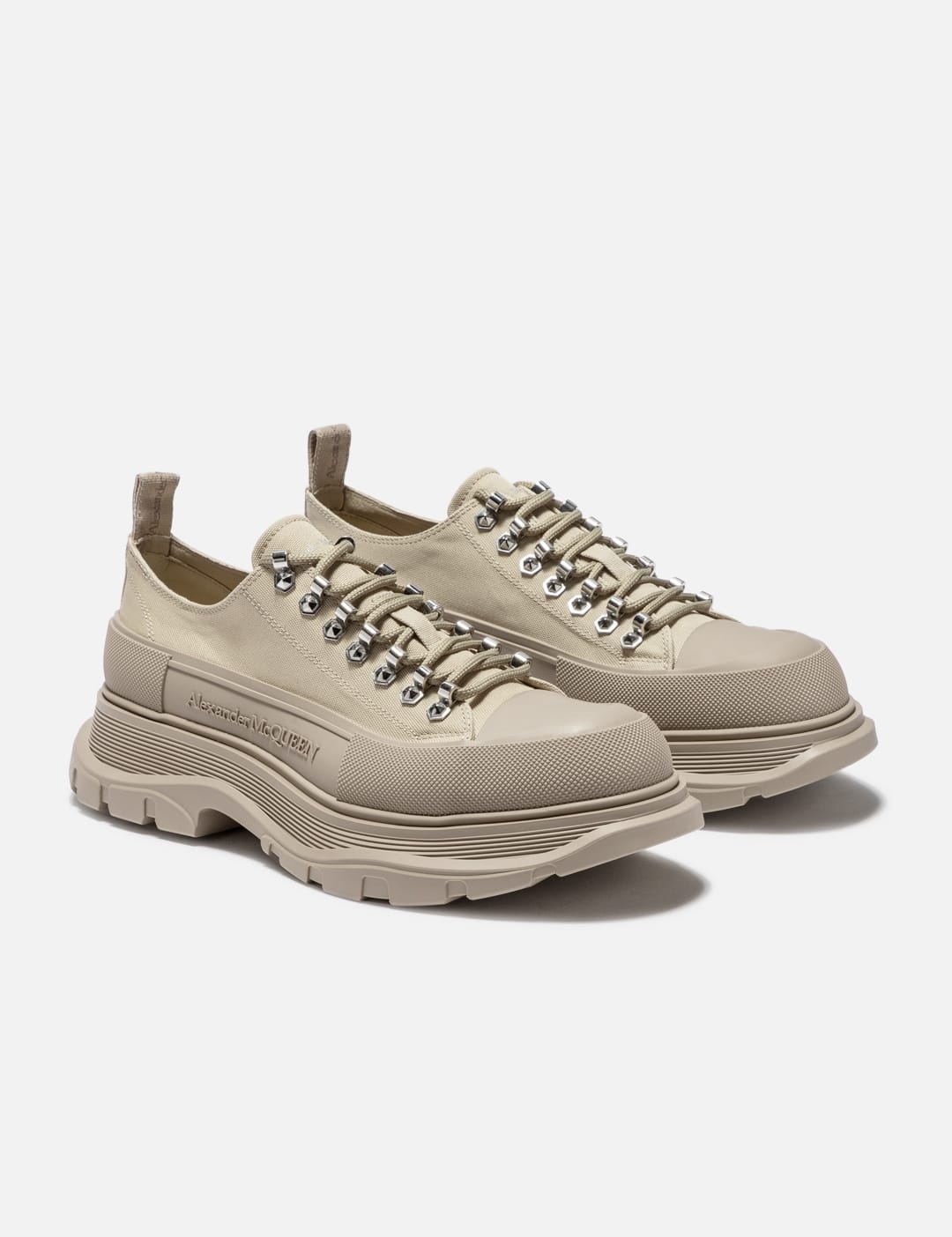 スニーカー Alexander Mcqueen Sand leather Tread Slick sneakers Women's Luxury Sneakers - Alexander McQueen Tread Slick high