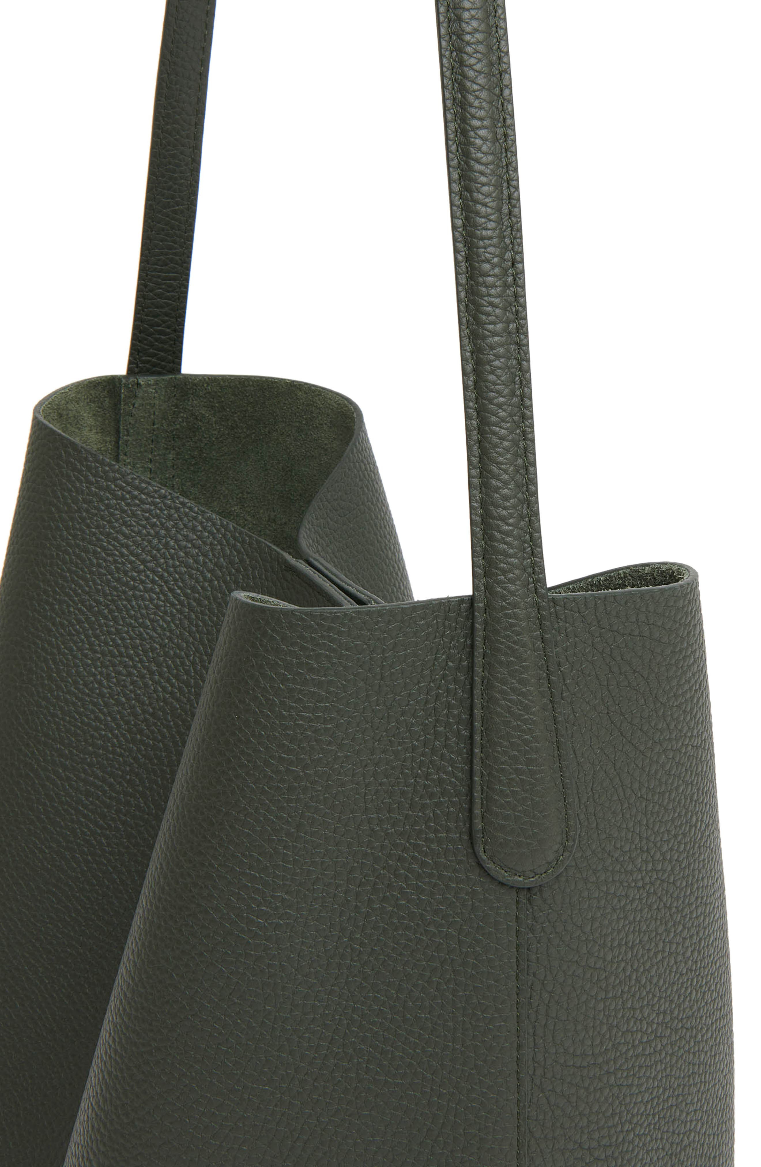 Mansur Gavriel Everyday Cabas Leather Hobo Bag in Seaweed at Nordstrom - 4