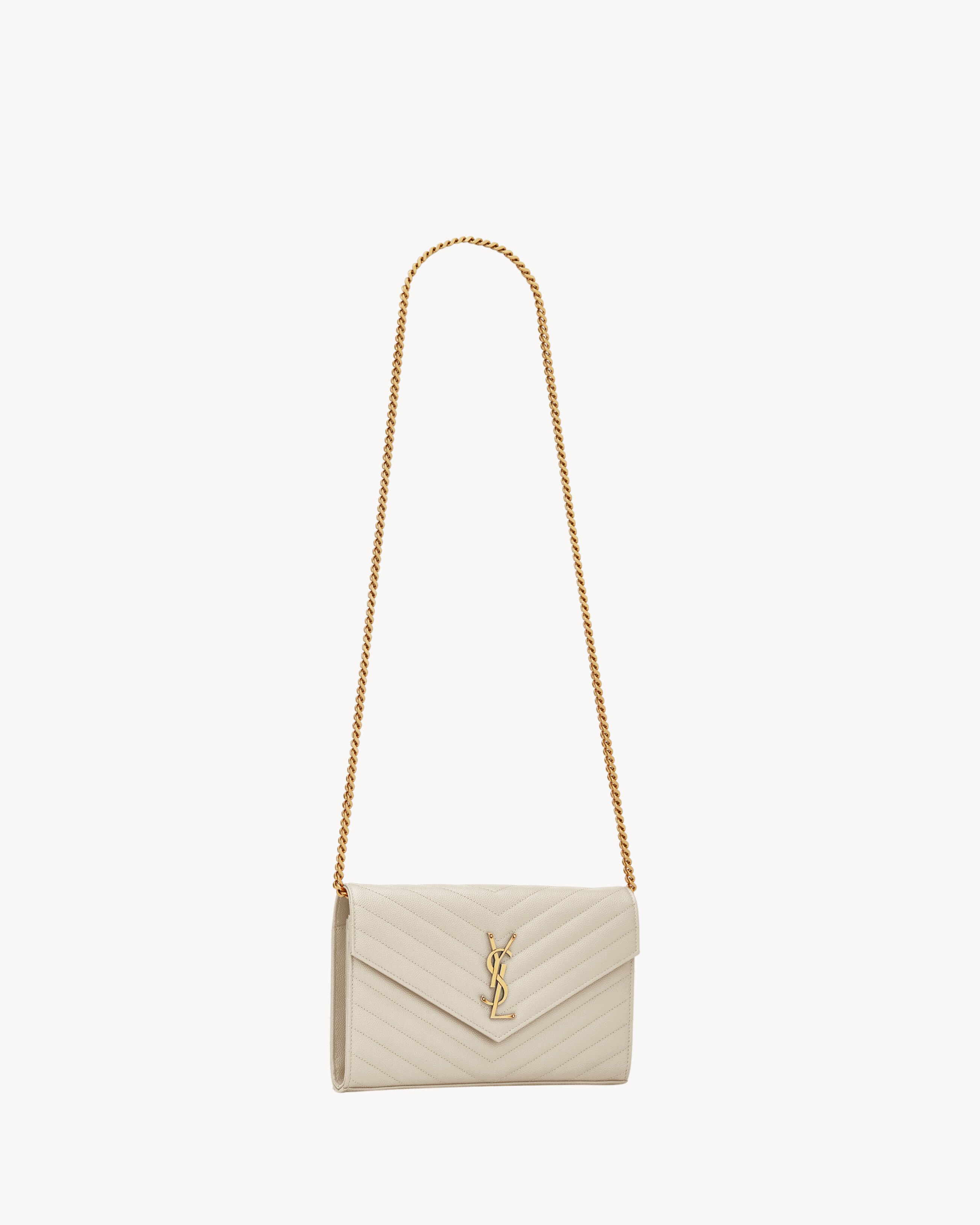 CLASSIC CASSANDRE CHAIN WALLET IN GRAIN DE POUDRE LEATHER - 6