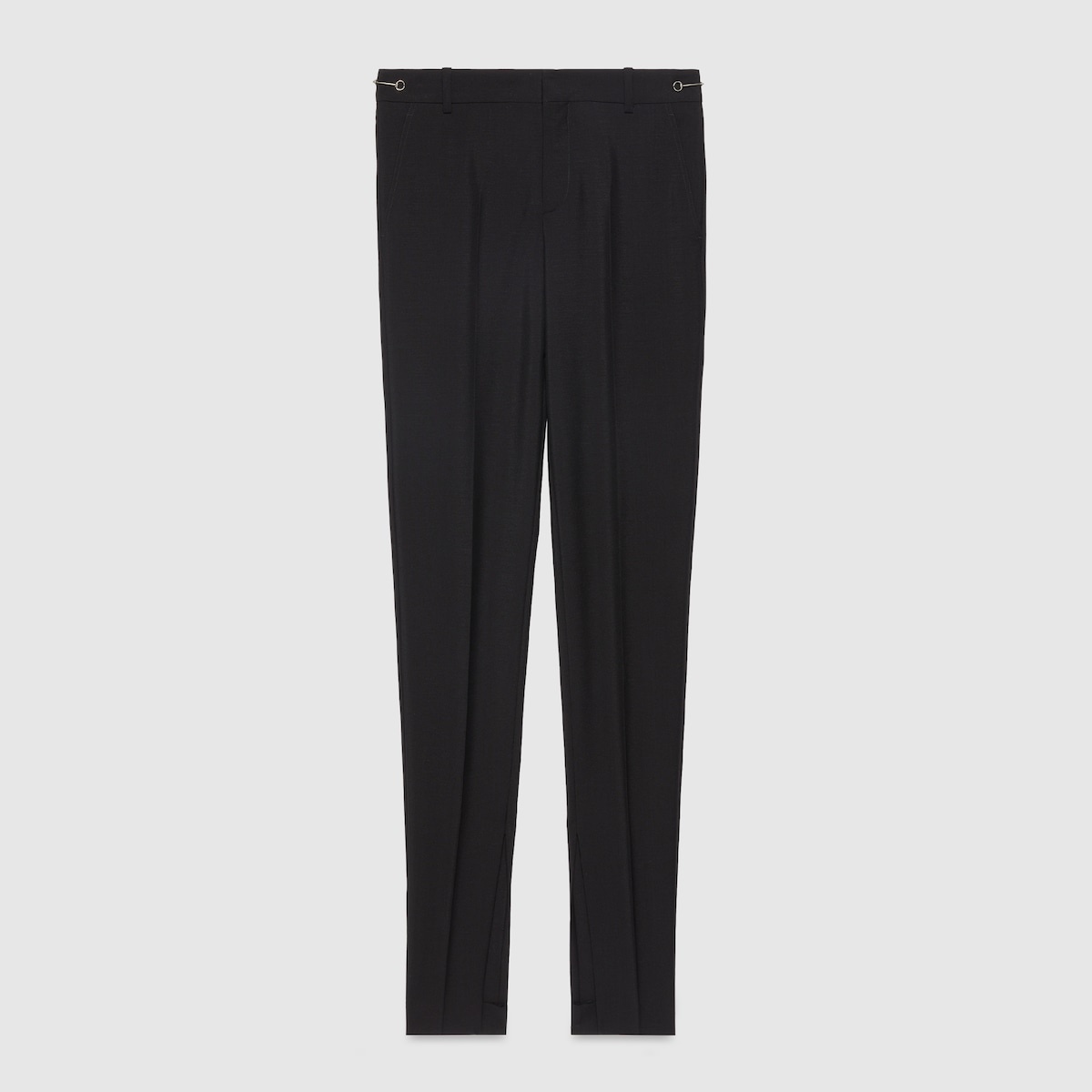 パンツ GUCCI MOHAIR WOOL PANTS WITH HORSEBIT GUCCI Wool mohair pant with Horsebit | REVERSIBLE