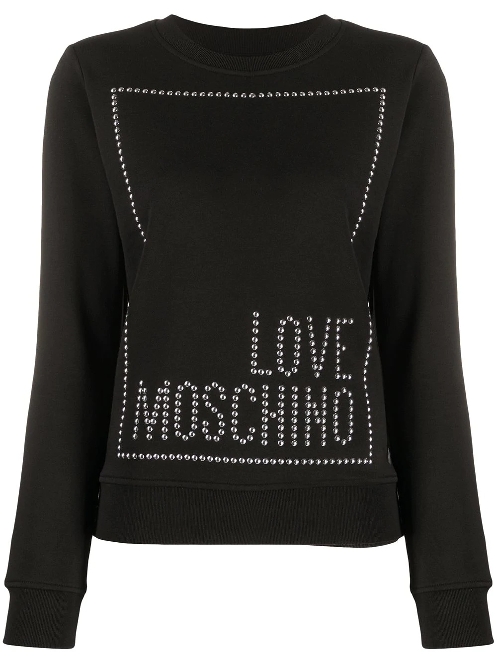 embellished logo sweatshirt - 1