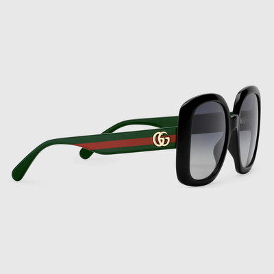 GUCCI Square sunglasses with Web outlook