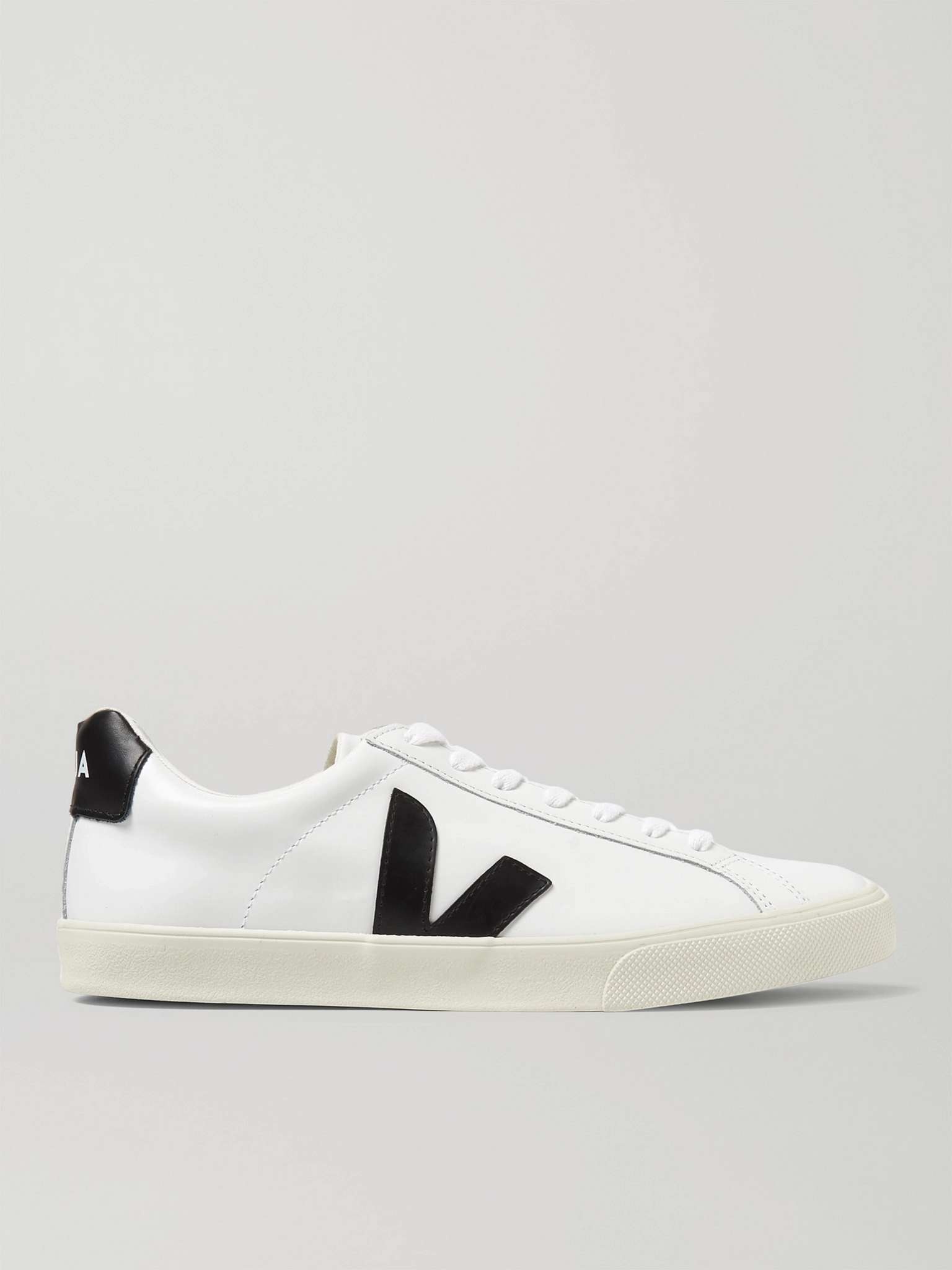 Esplar Rubber-Trimmed Leather Sneakers - 1