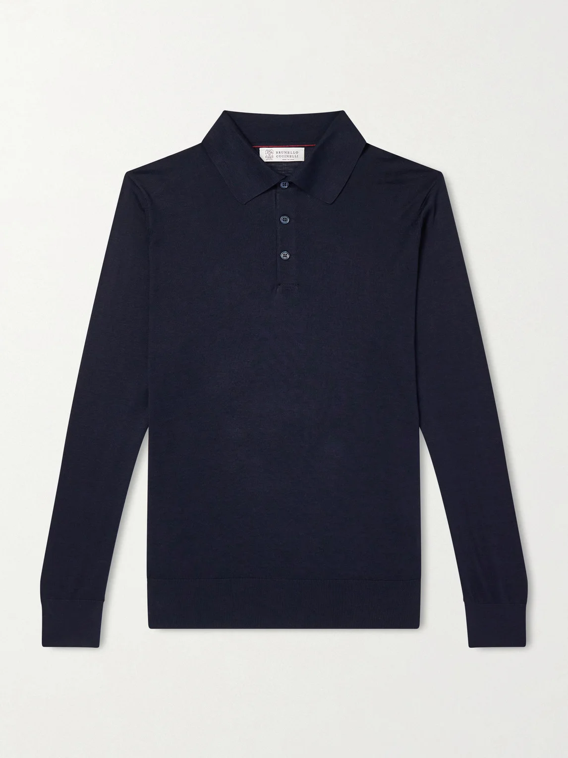 Silk and Cotton-Blend Polo Shirt - 1