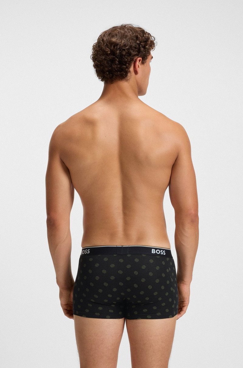 BOSS THREE-PACK OF STRETCH-COTTON TRUNKS WITH LOGO WAISTBAND outlook