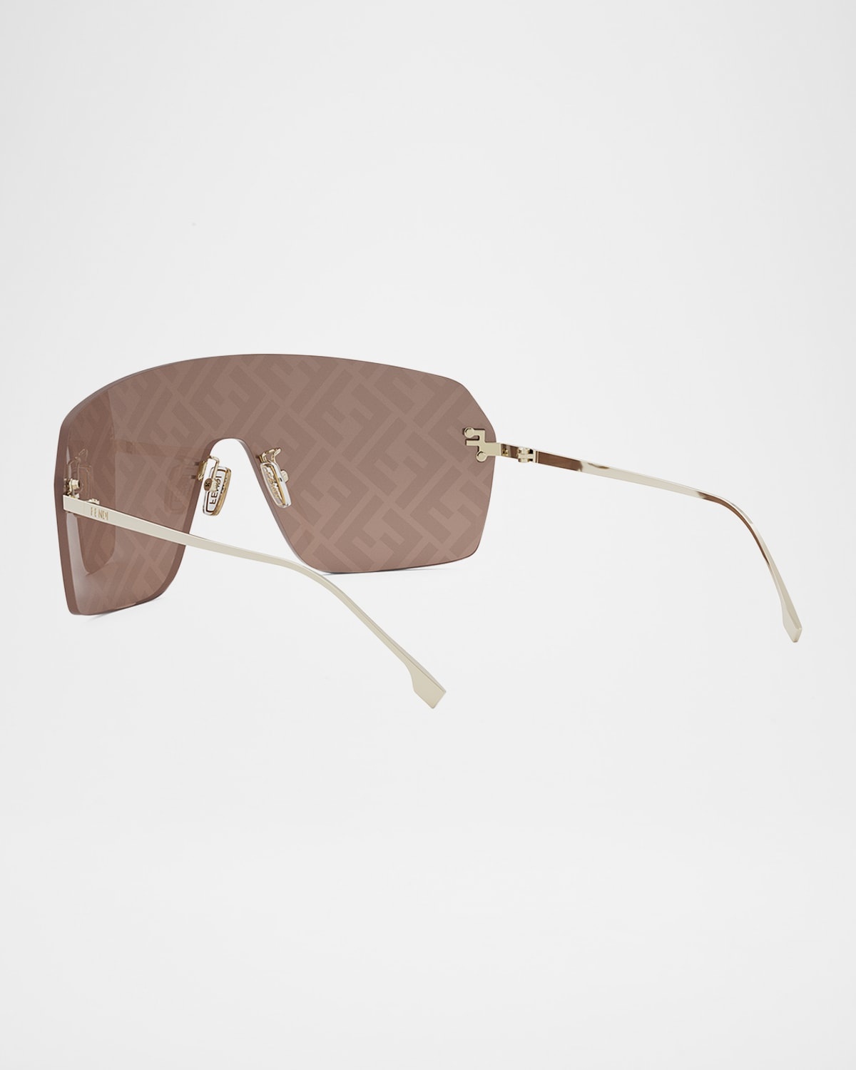 Rimless Metal & Nylon Shield Sunglasses - 2