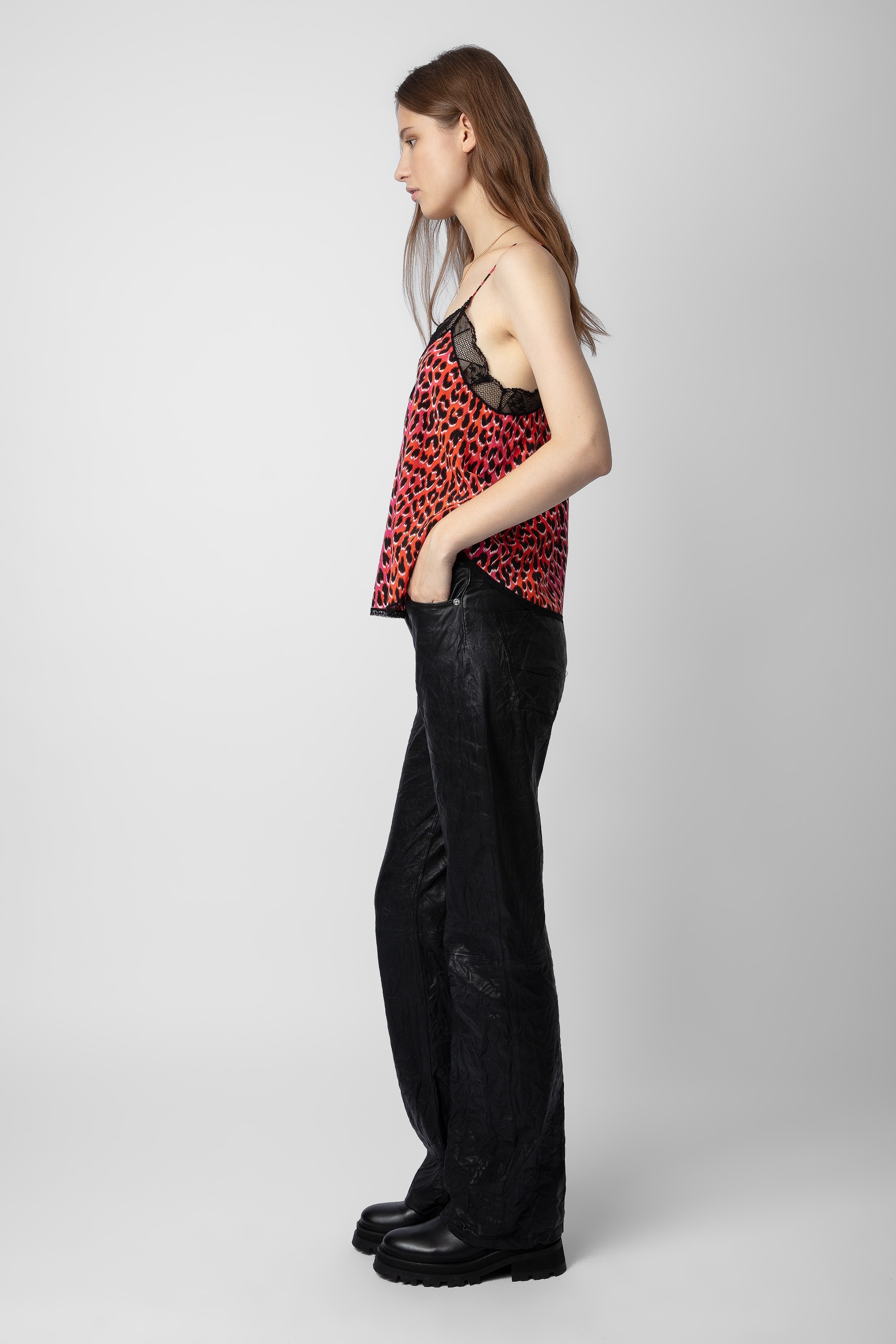 Christy Leopard Silk Camisole - 3