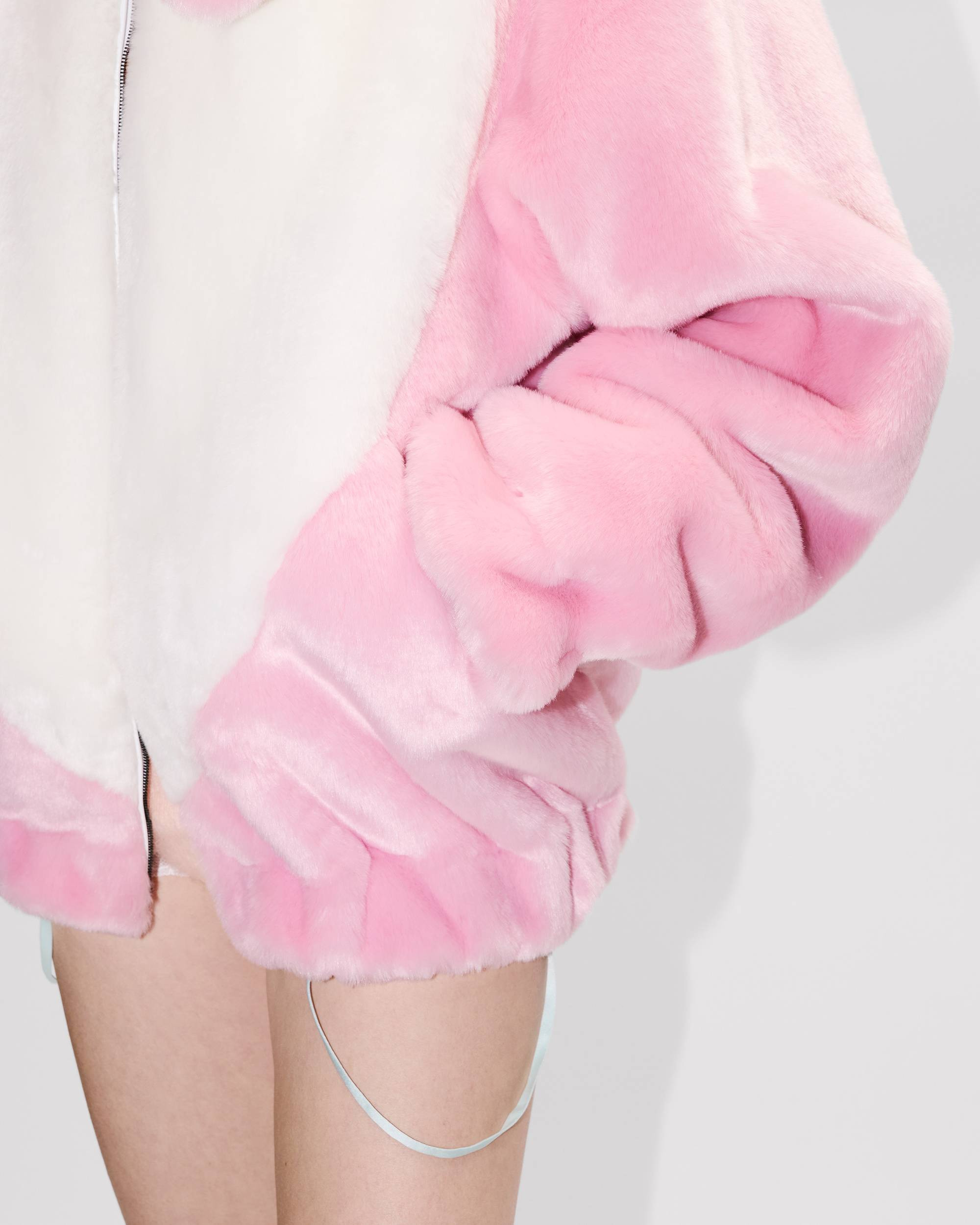 Bunny hooded jacket in fake fur - 7