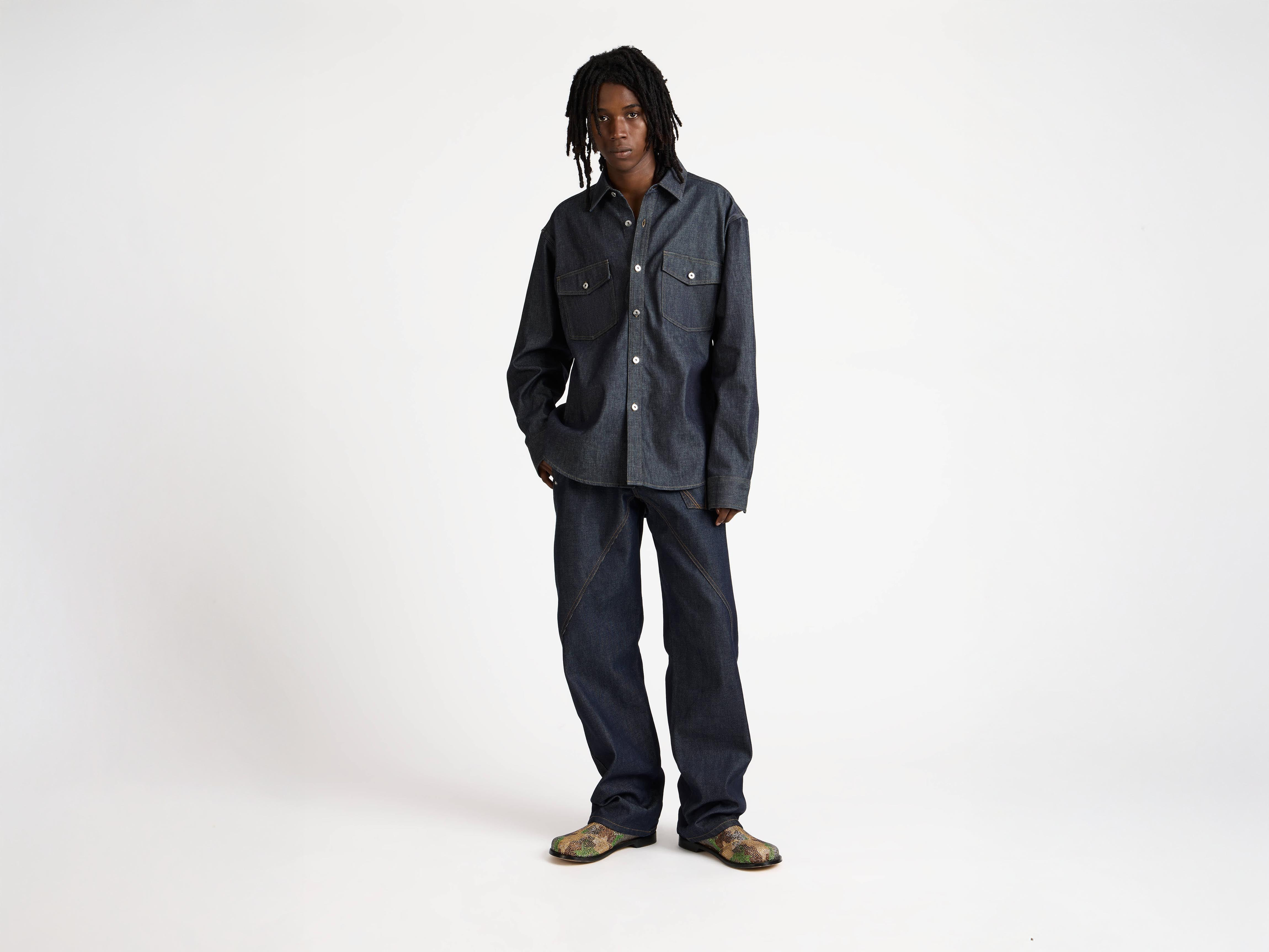 OVERSIZED DENIM SHIRT IN INDIGO - 4