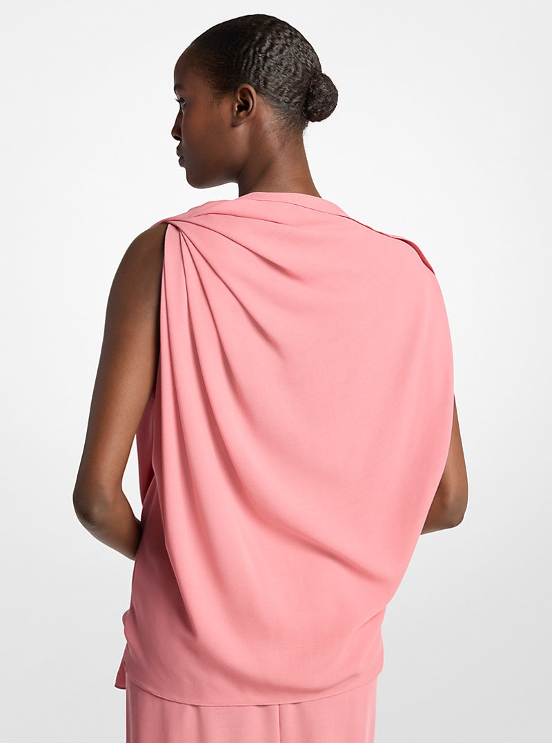 MICHAEL KORS COLLECTION Wool Crepe Draped Blouse outlook