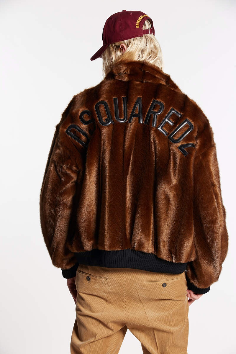 DSQUARED2 FAUX FUR BOMBER JACKET - 2