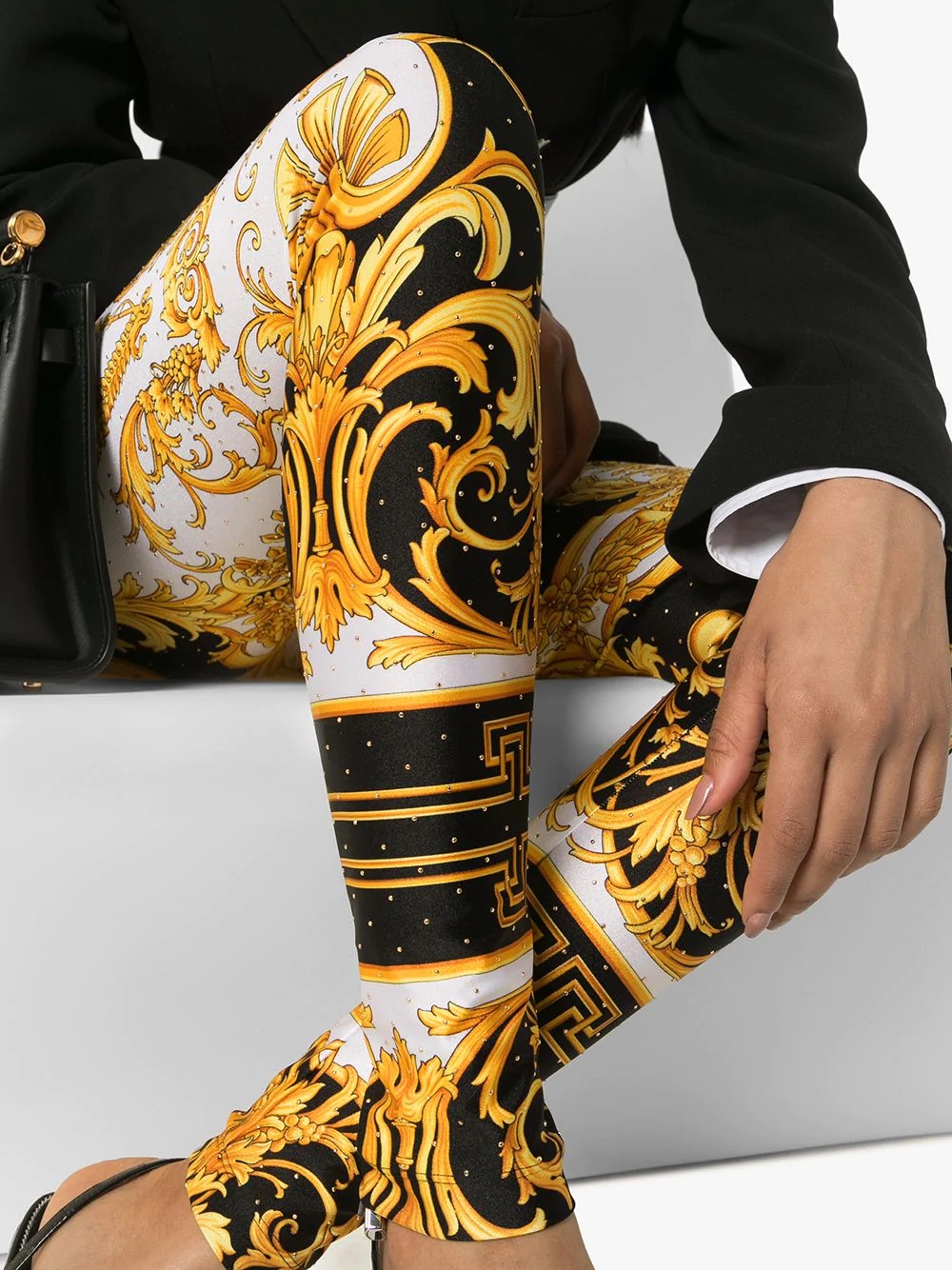 Baroque print leggings - 5