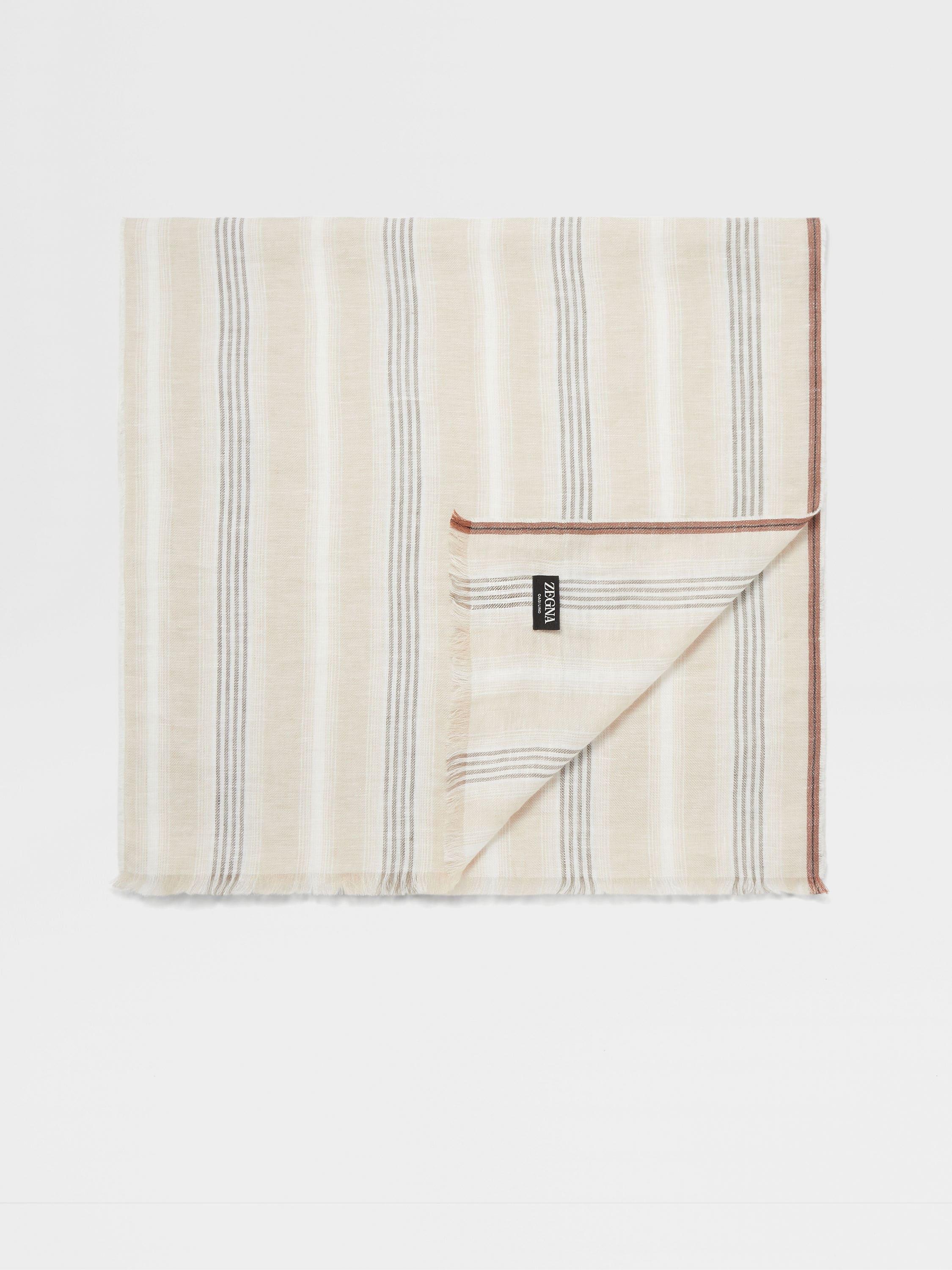 LIGHT BEIGE OASI LINO SCARF - 1