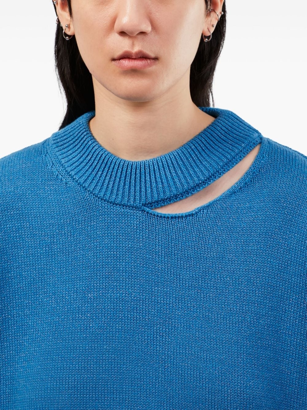 distressed knit sweater - 6