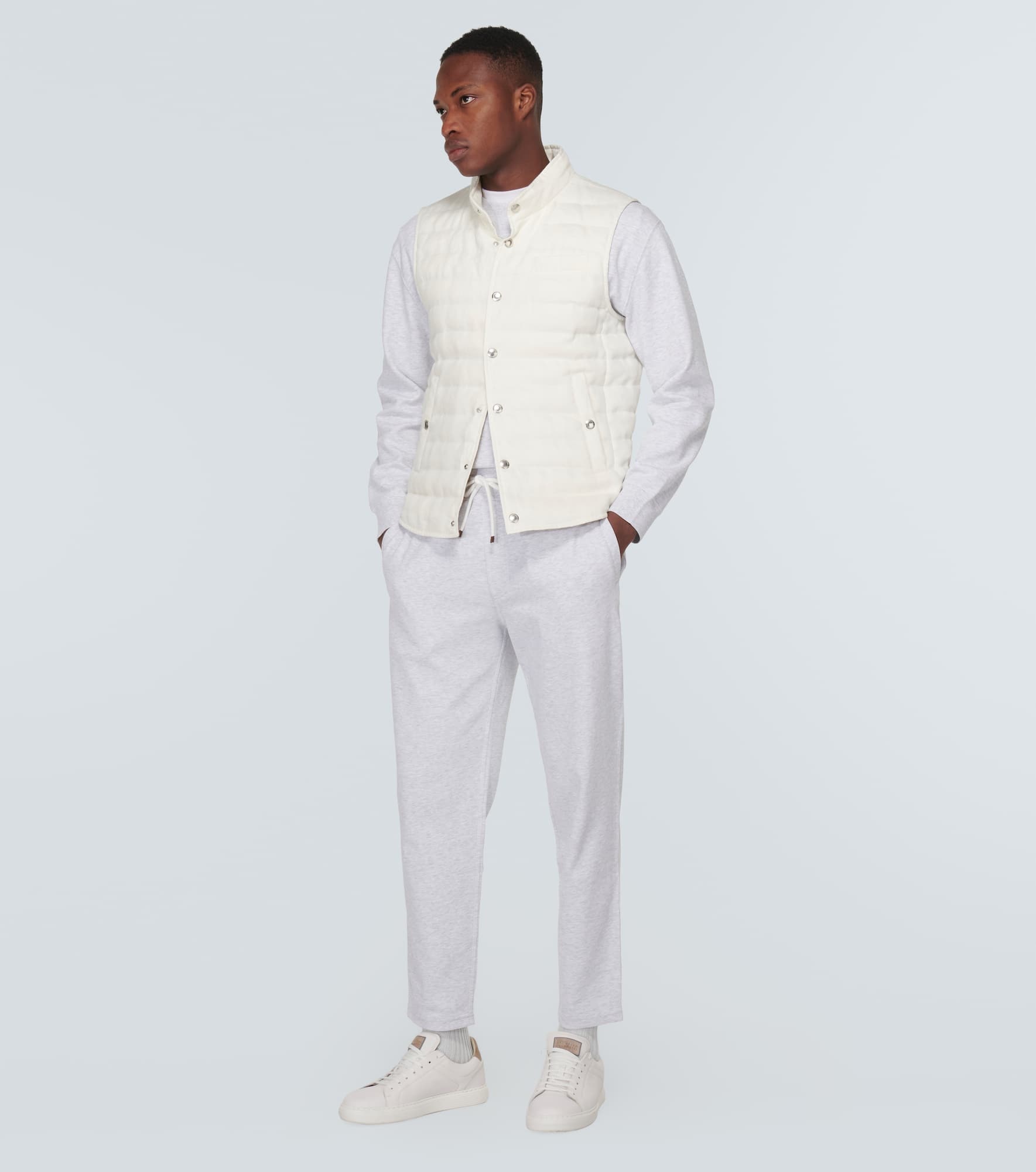 Cotton-blend sweatpants - 2