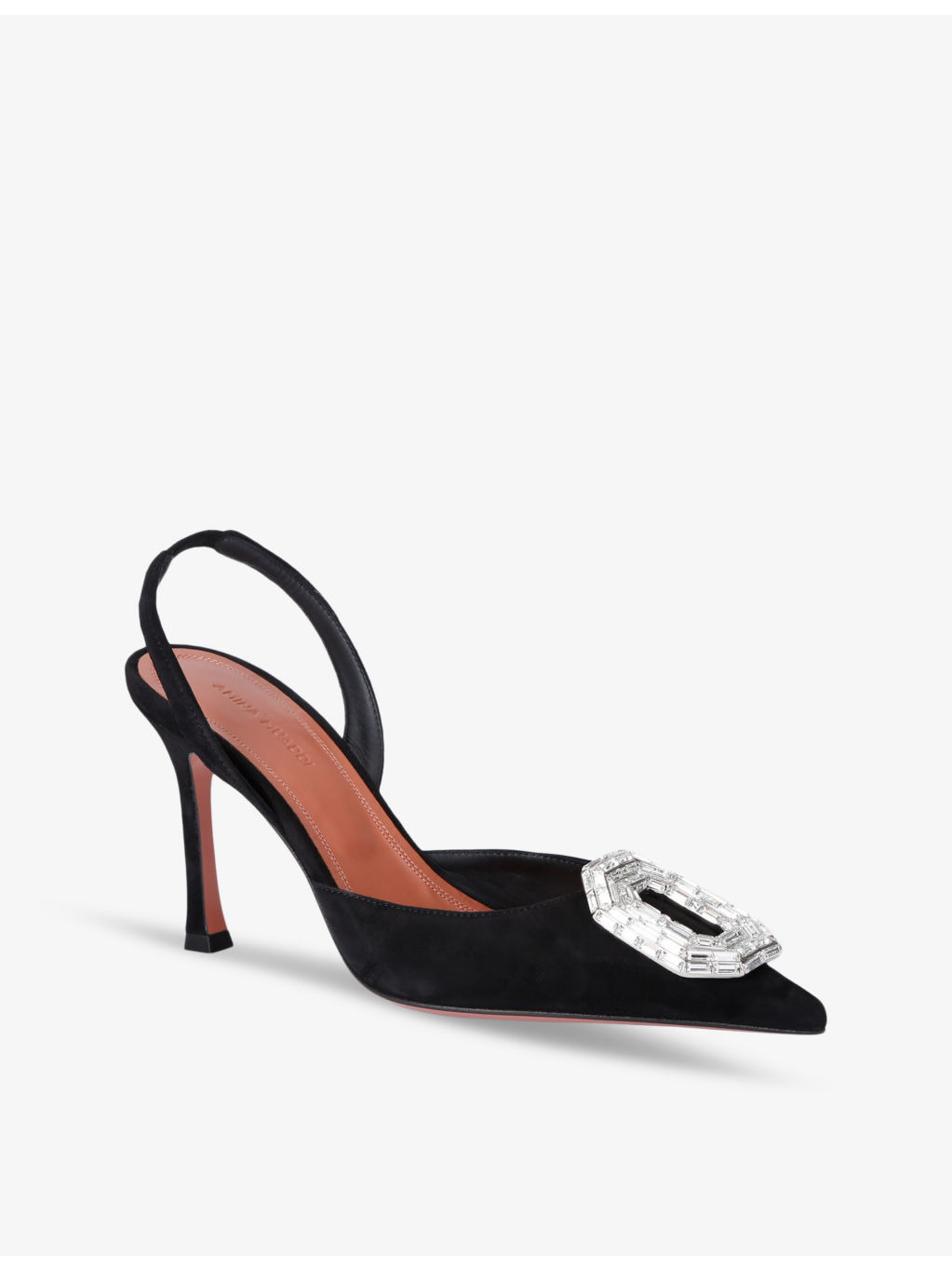 Camelia crystal-embellished suede slingback courts - 3