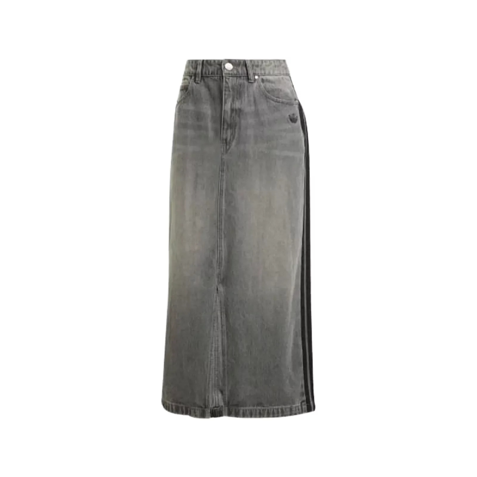 Denim Long Skirt W "Gray - 6