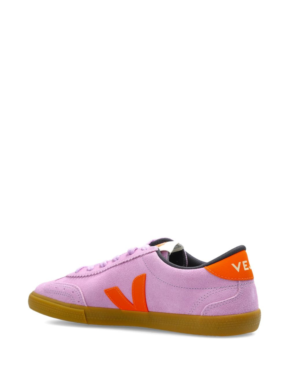 suede logo sneakers - 3