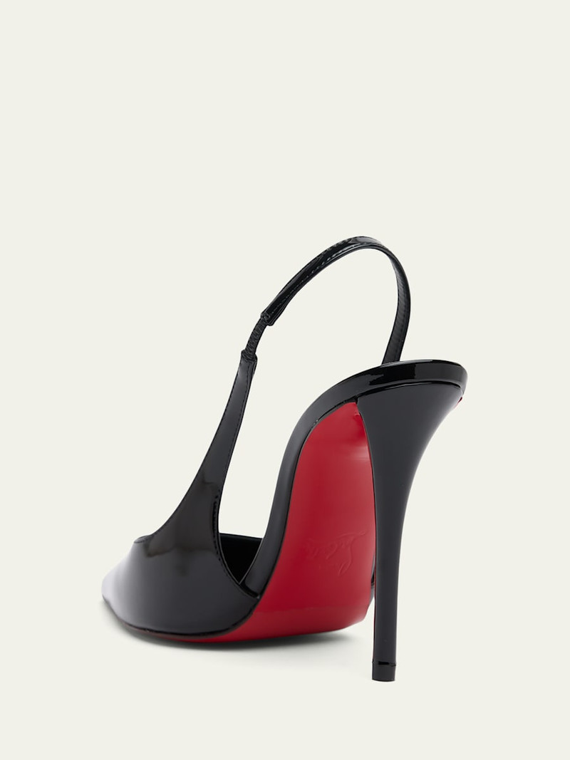 Christian Louboutin 100mm Miss Z Patent Leather Slingback Pumps outlook
