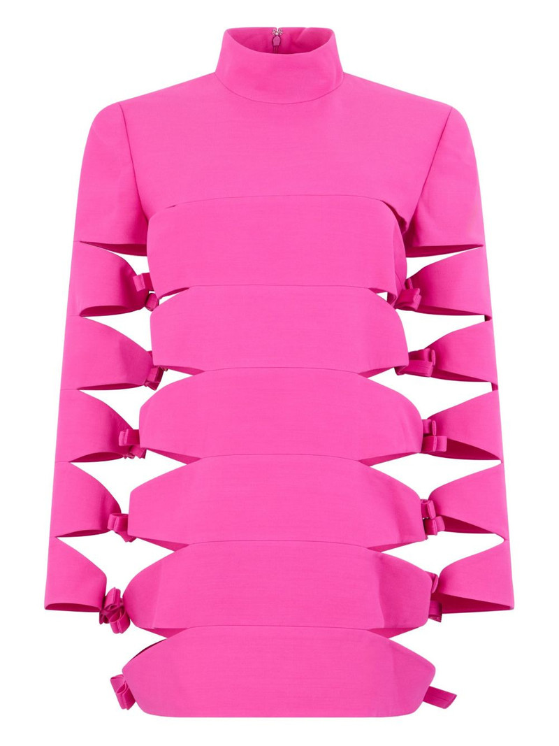 bow-detail mini dress 1