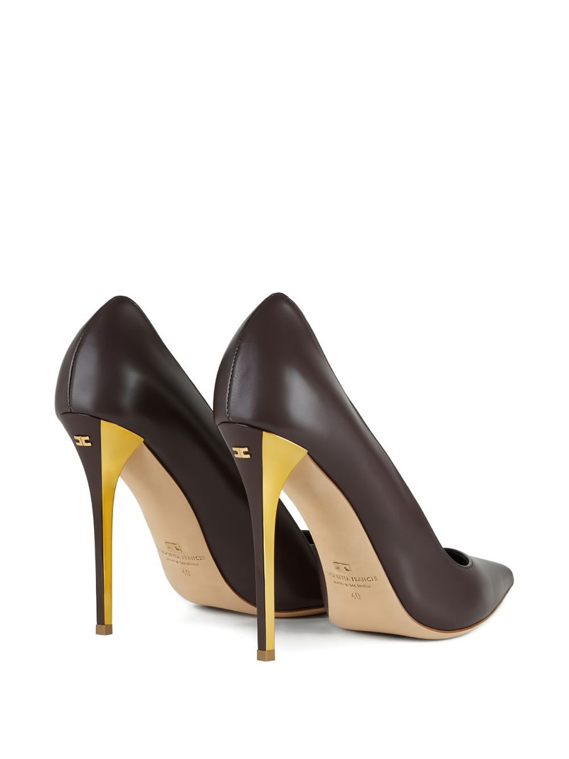 cut-out gold stiletto pumps 3