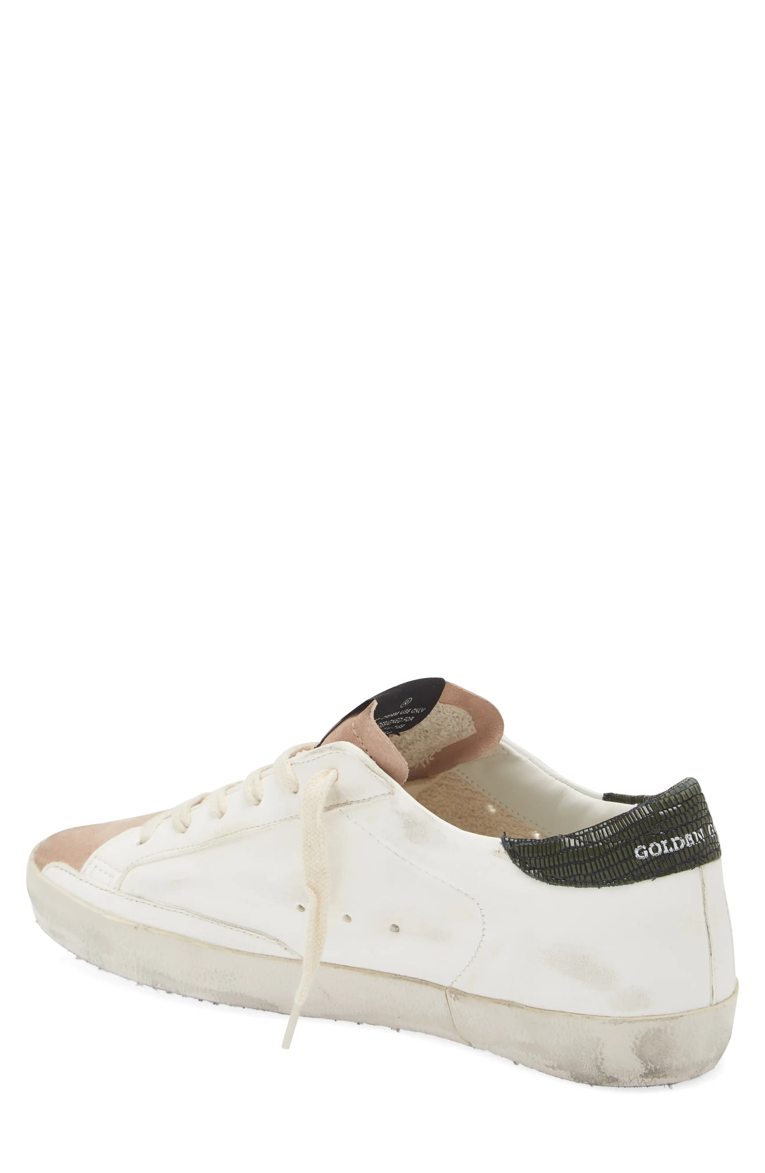 Super-Star Low Top Sneaker in White/Silver - 2