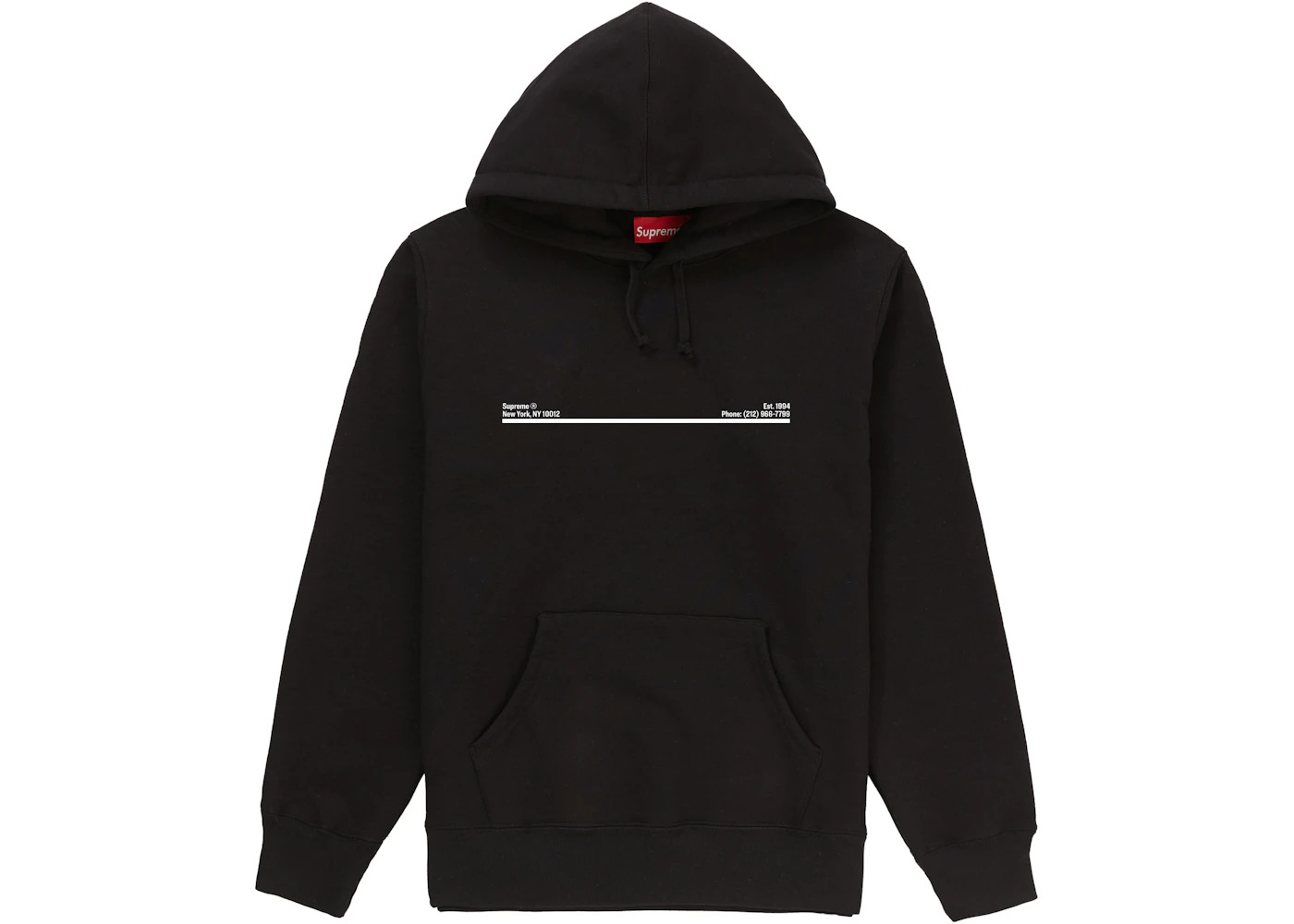 Supreme Shop Hooded Sweatshirt Black New York City - 1