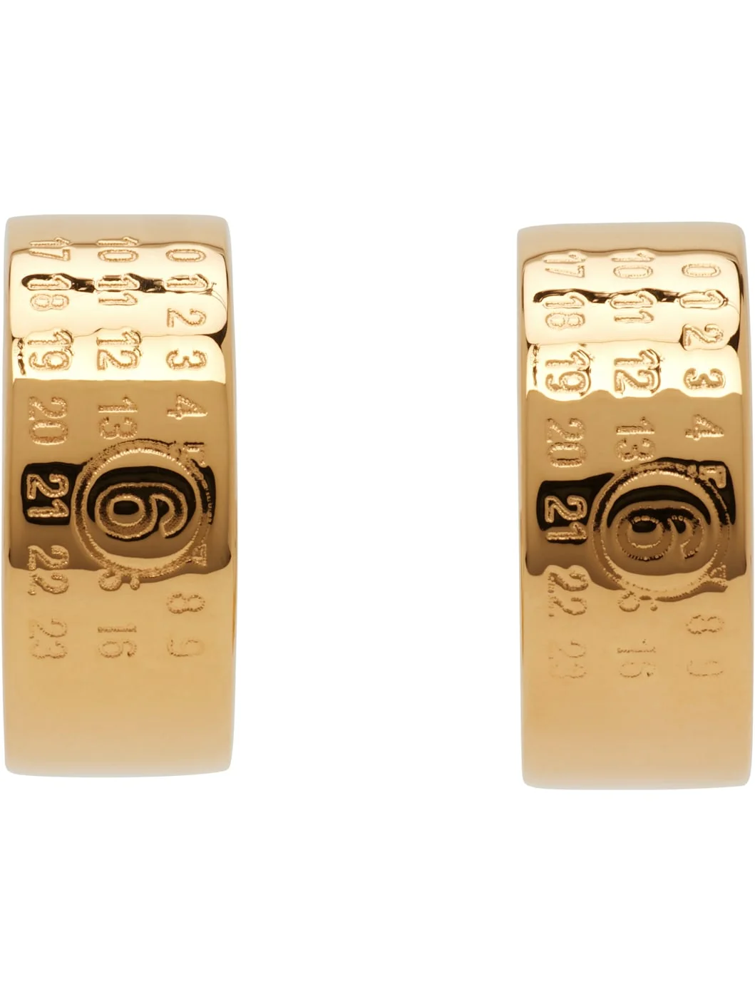 Numeric Minimal Signature Hoop Earrings - 1