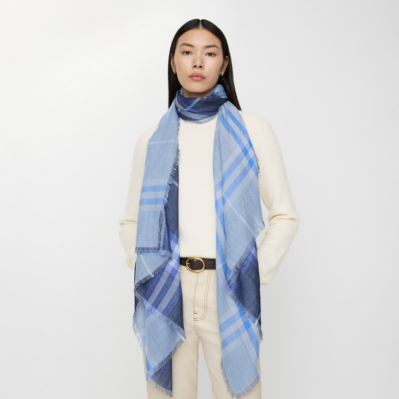 Burberry Reversible Check Wool Silk Scarf outlook