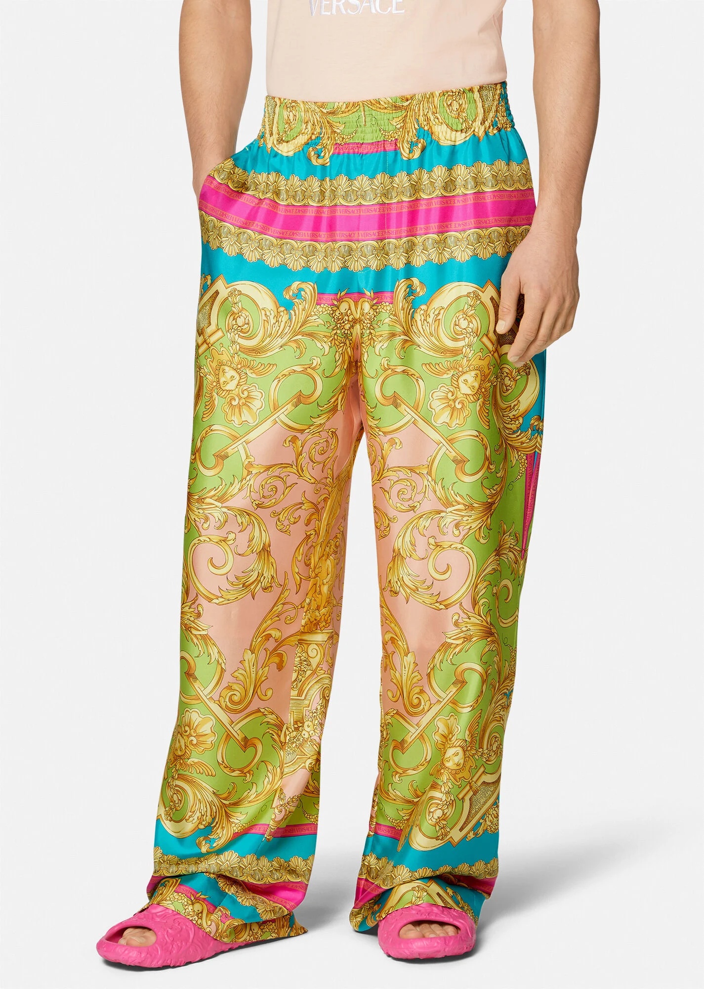 Barocco Goddess Silk Pants - 3