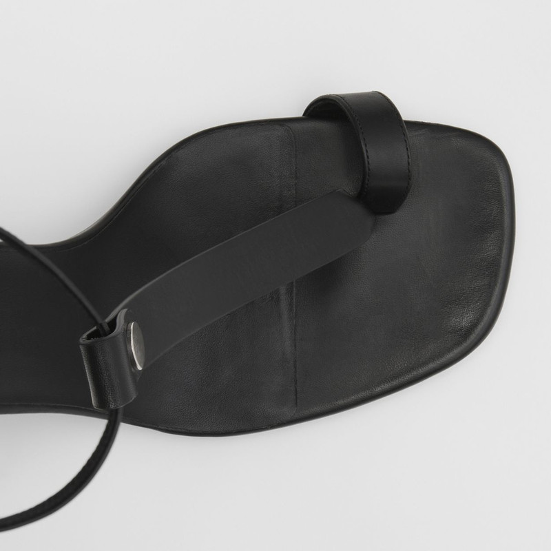 Burberry Toe-ring Detail Leather Stiletto-heel Sandals outlook