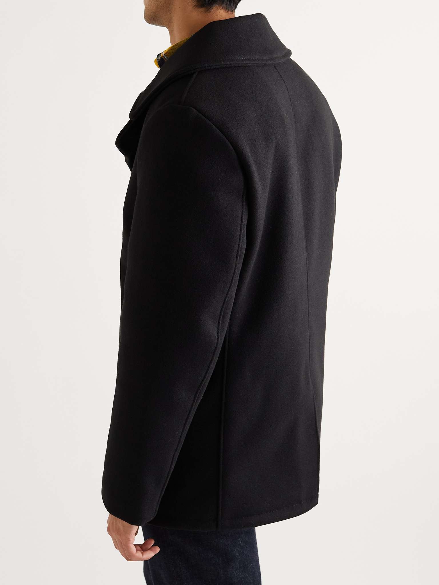 Melton Wool-Blend Peacoat - 4