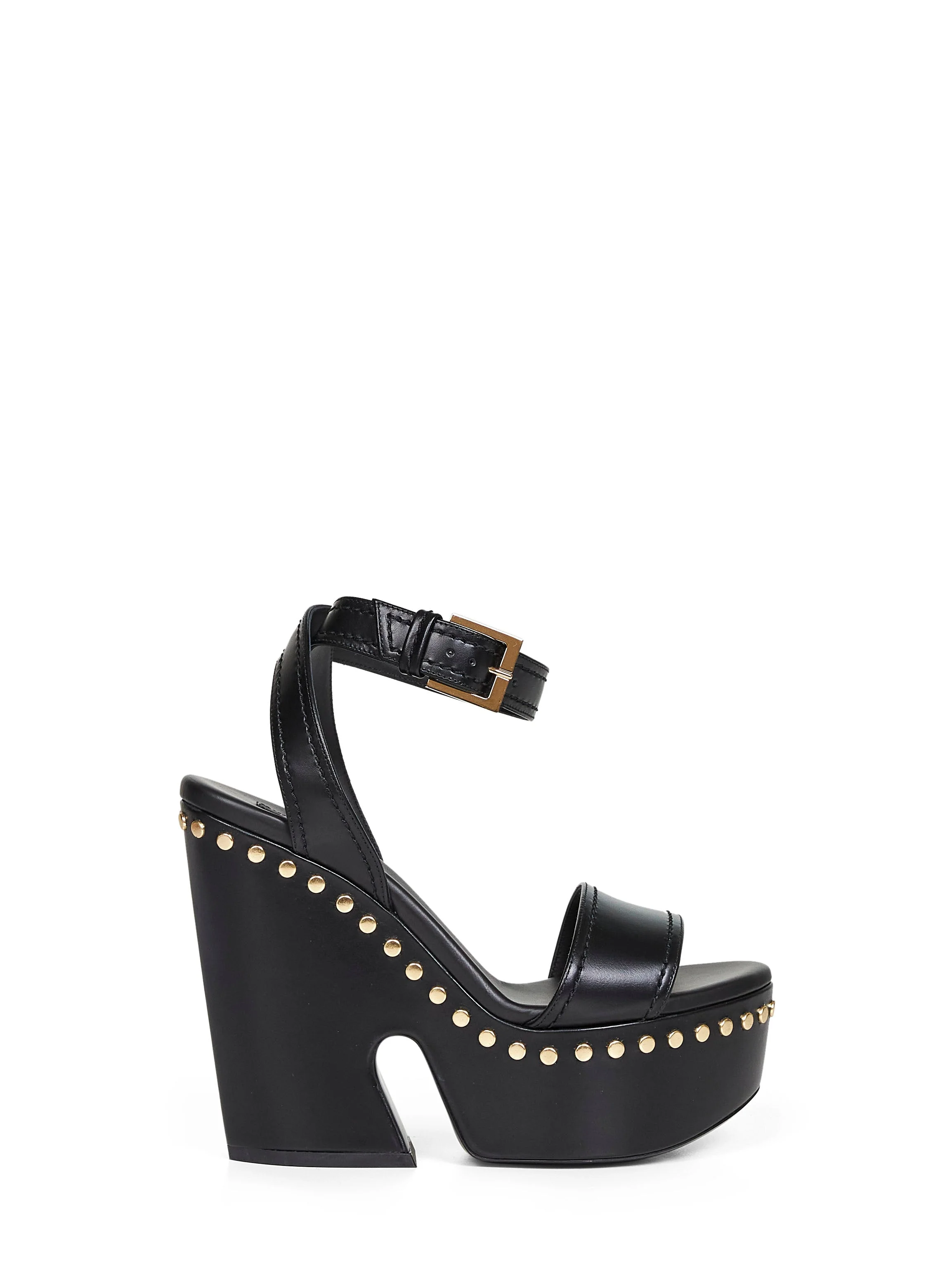 Givenchy Women Black Leather Clog Platform Sandals - 1