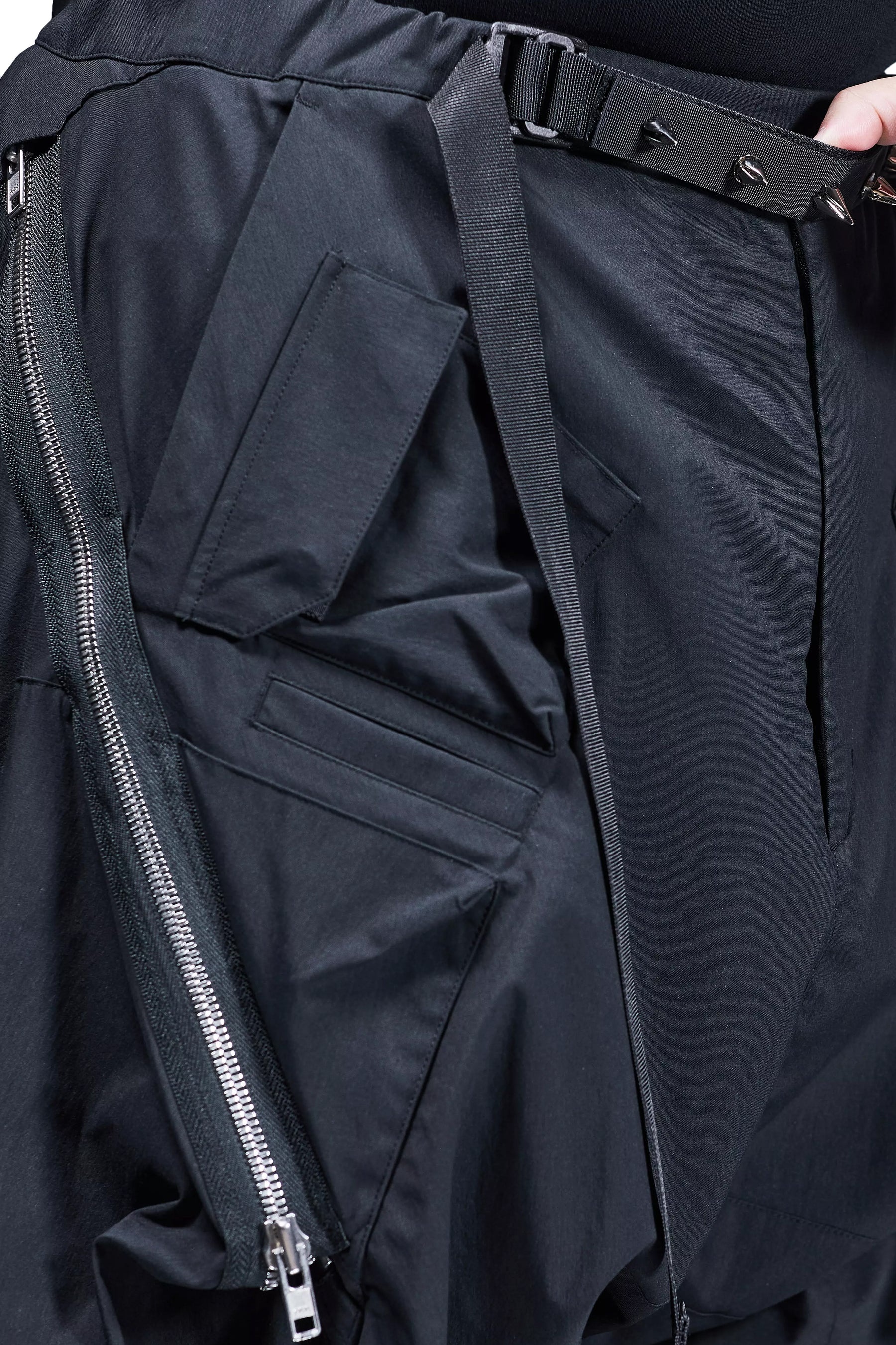 ENCAPSULATED NYLON ULTRAWIDE DRAWCORD CARGO TROUSER GEN. 1 (P30AL-E) / BLK - 12