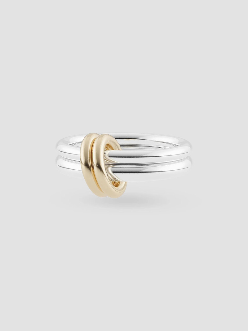 Women's Core Calliope Sterling Silver & 18K Yellow Gold Double-Band Ring - Silver Gold 1