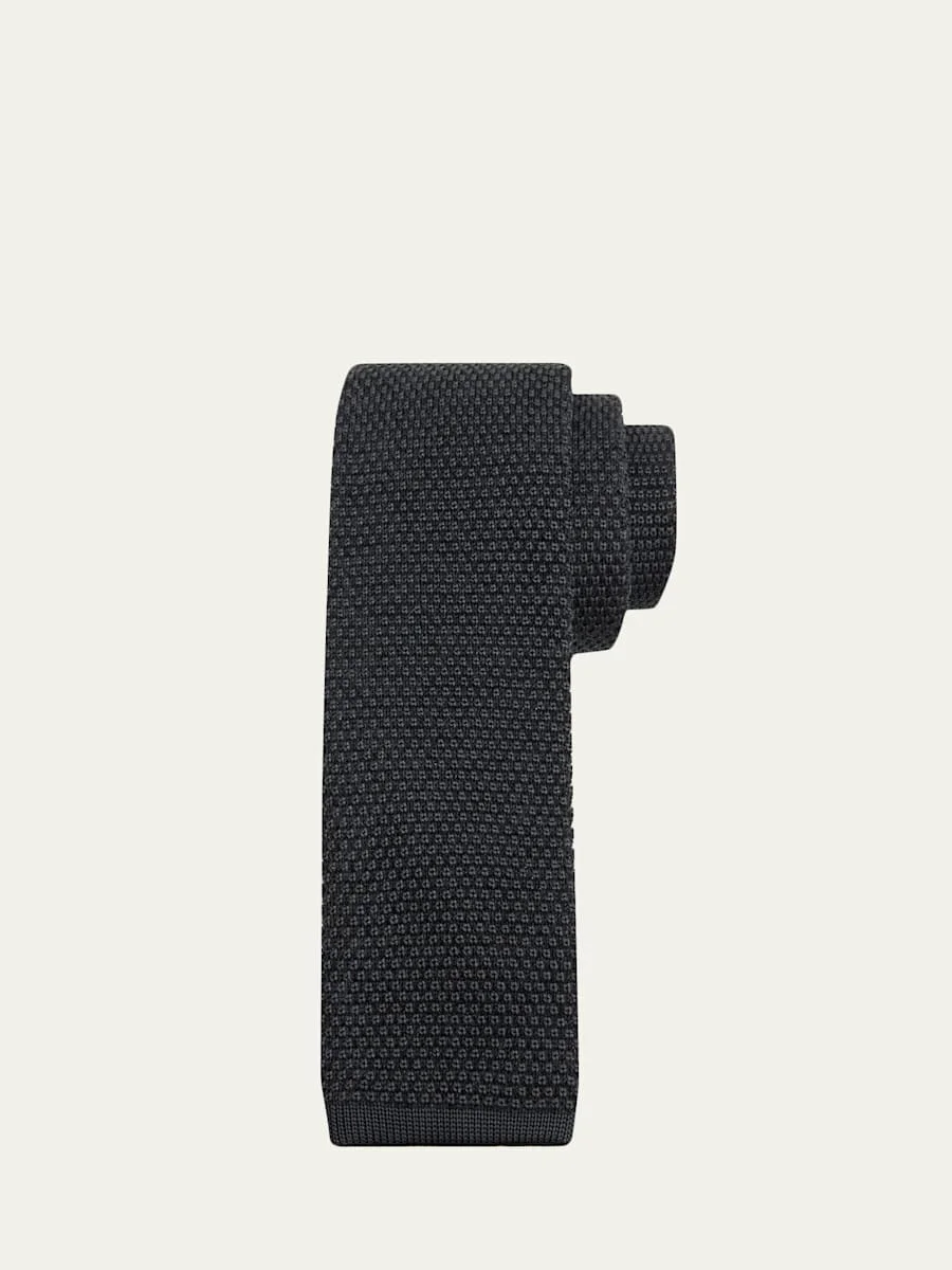 Men's Micro Motif Silk Tie - 1