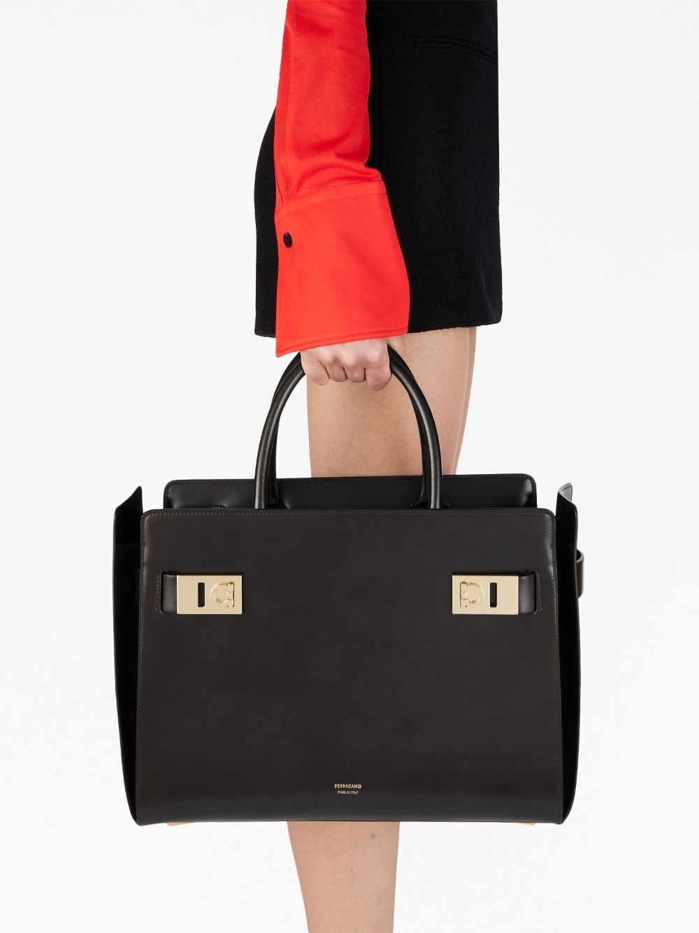 large Gancini leather tote - 2