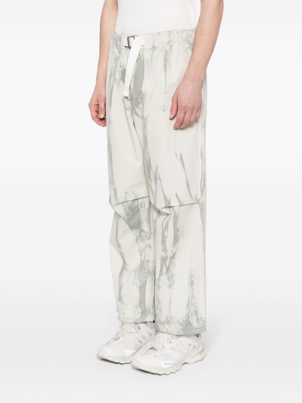 tie-dye straight-leg trousers - 3
