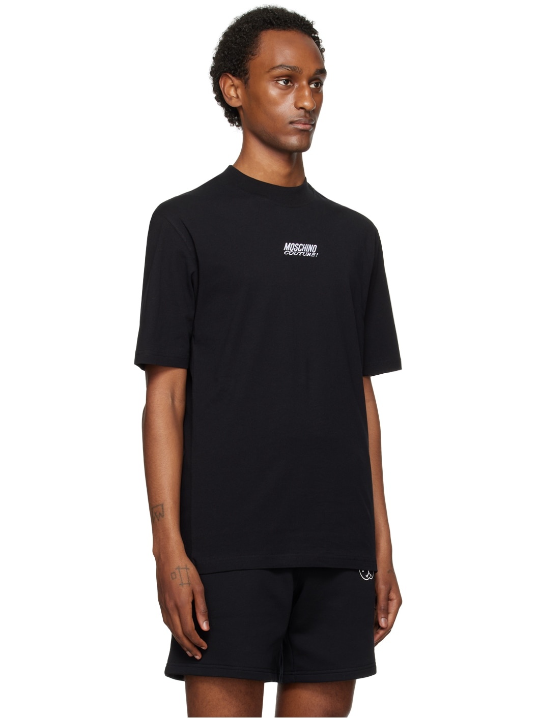 Black Embroidered T-Shirt - 2