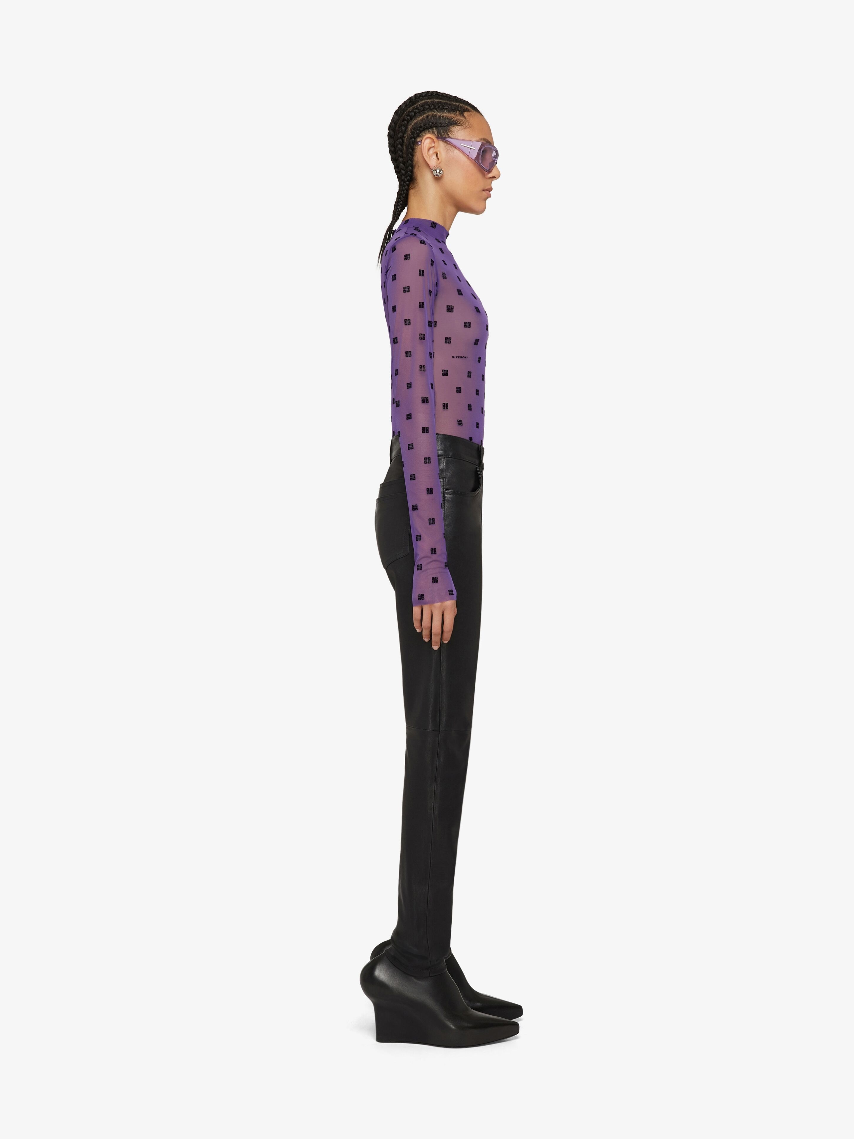 SLIM FIT LEGGINGS IN LEATHER - 3