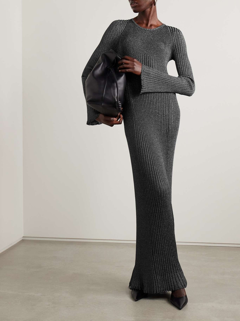 Proenza Schouler Joni metallic ribbed-knit maxi dress outlook