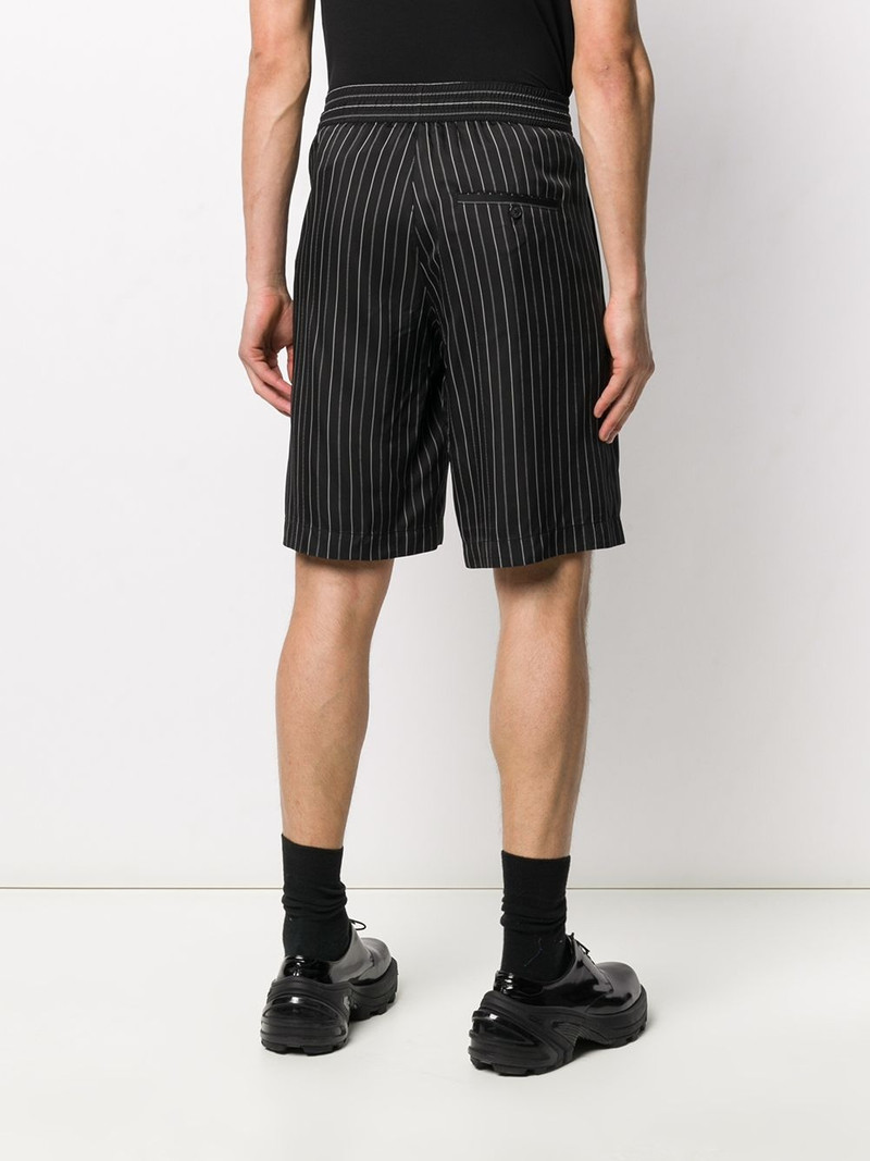 pinstripe elasticated-waistband shorts 4